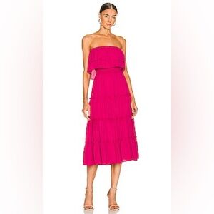 Strapless midi dress